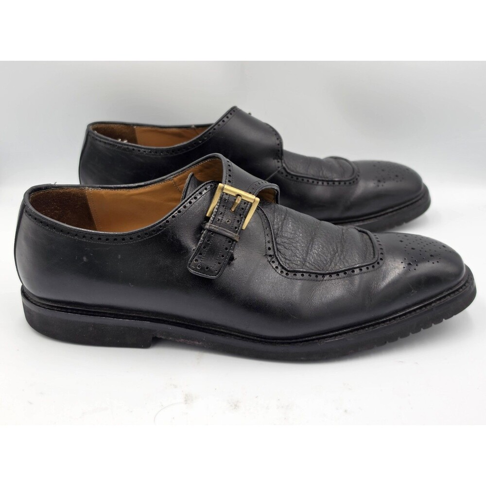 Paolo De Marco Black Leather Monk Strap Dress Shoes Men’s US 13 Made in Spain